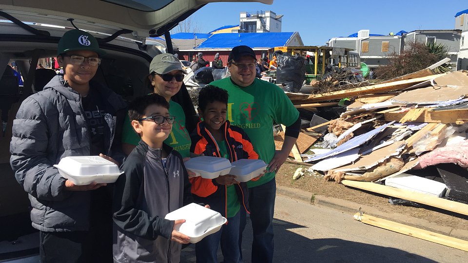 tbm disaster relief volunteers distribute meals after tennessee tornado